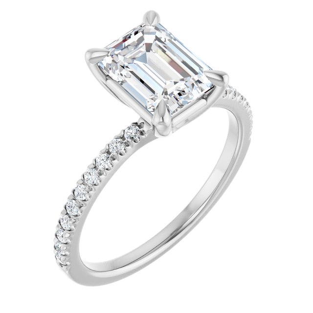 French-Set Engagement Ring