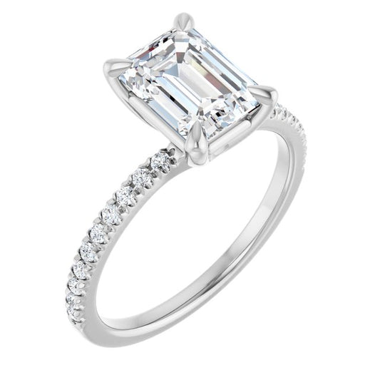 French-Set Engagement Ring