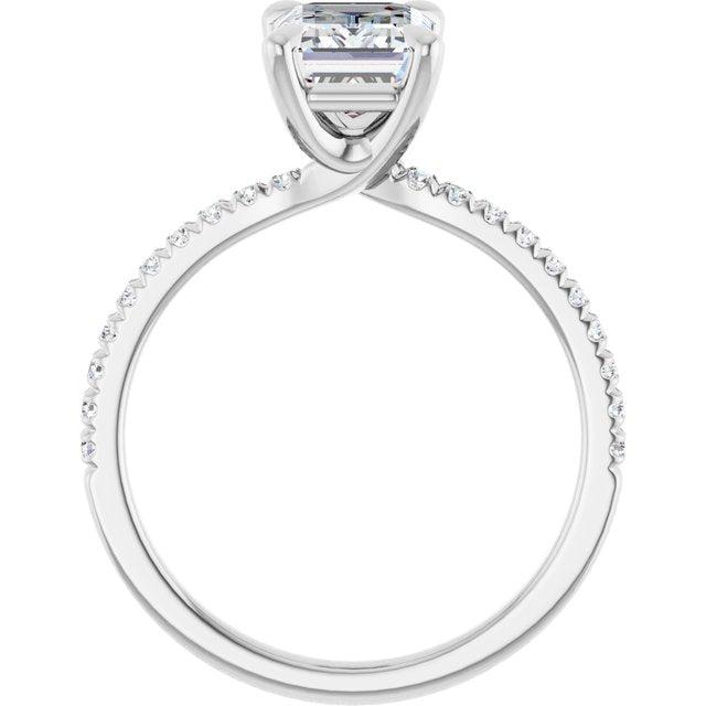 French-Set Engagement Ring