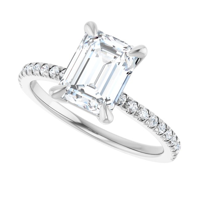 French-Set Engagement Ring