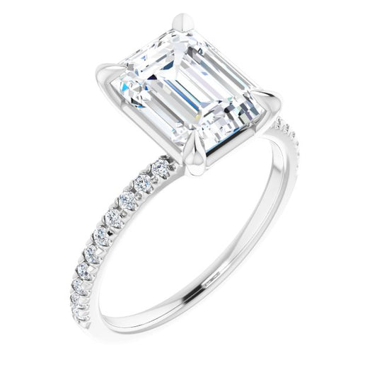French-Set Engagement Ring