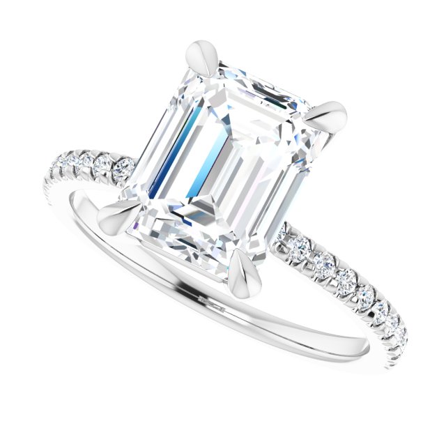French-Set Engagement Ring