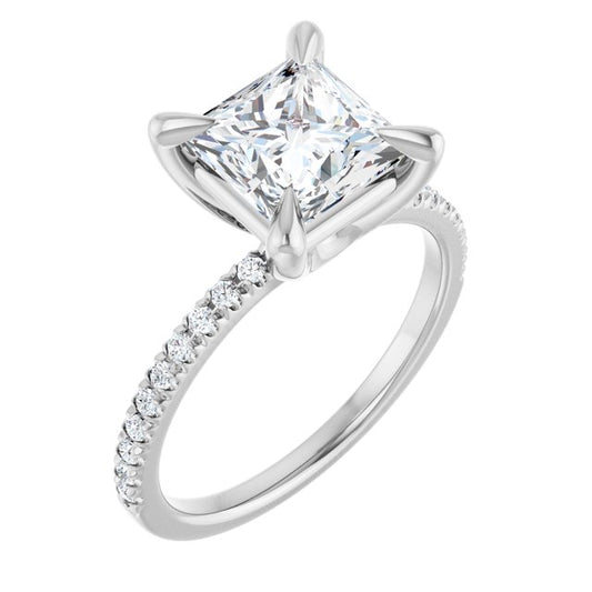 French-Set Engagement Ring