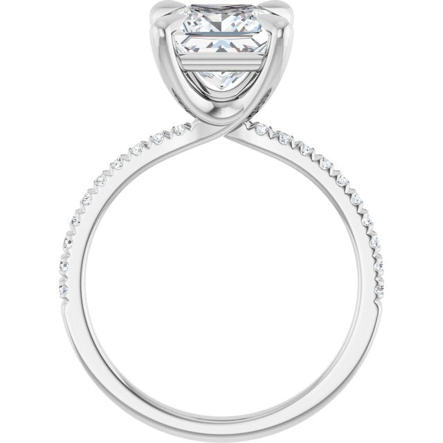 French-Set Engagement Ring