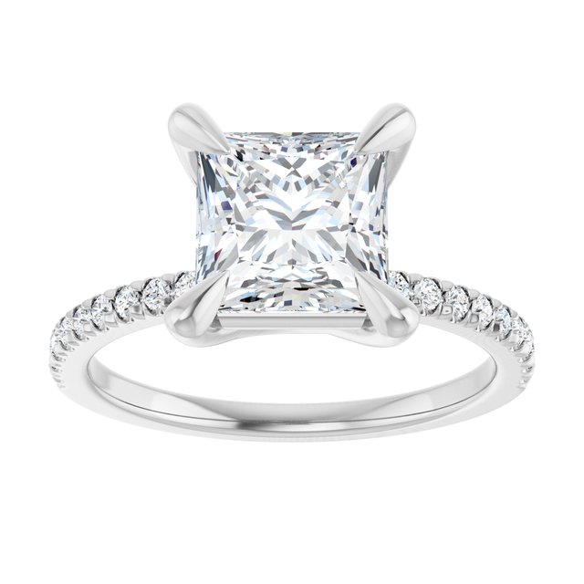 French-Set Engagement Ring