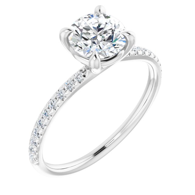 French-Set Engagement Ring