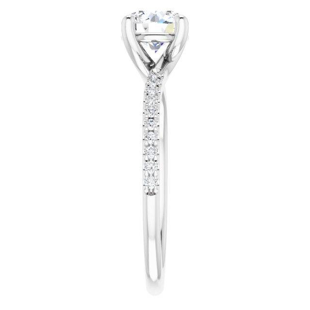 French-Set Engagement Ring