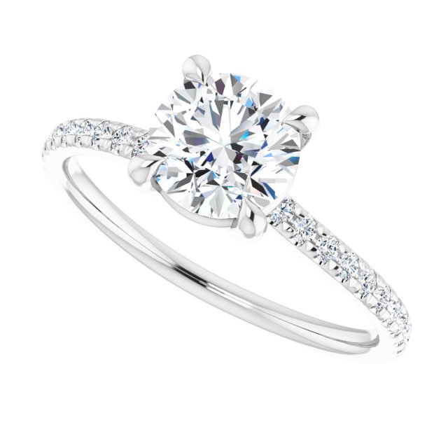French-Set Engagement Ring