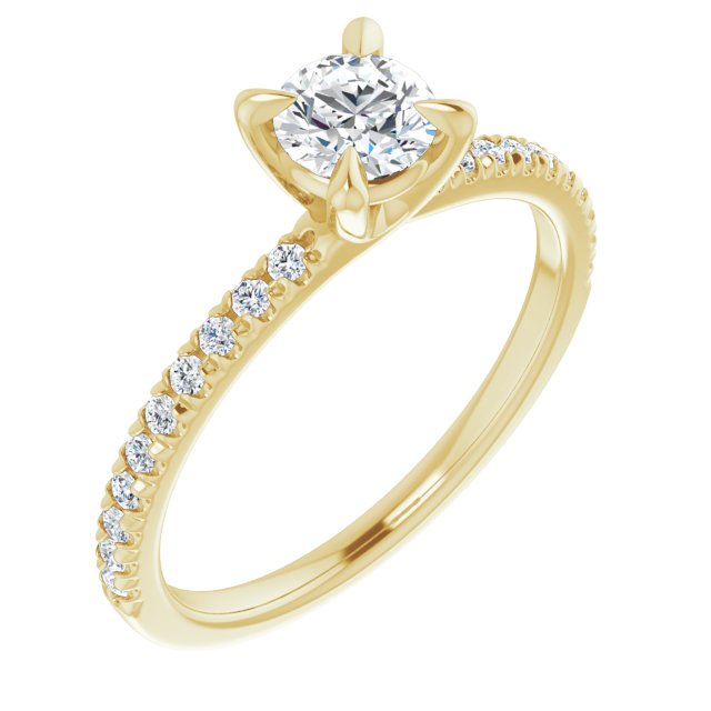 French-Set Engagement Ring