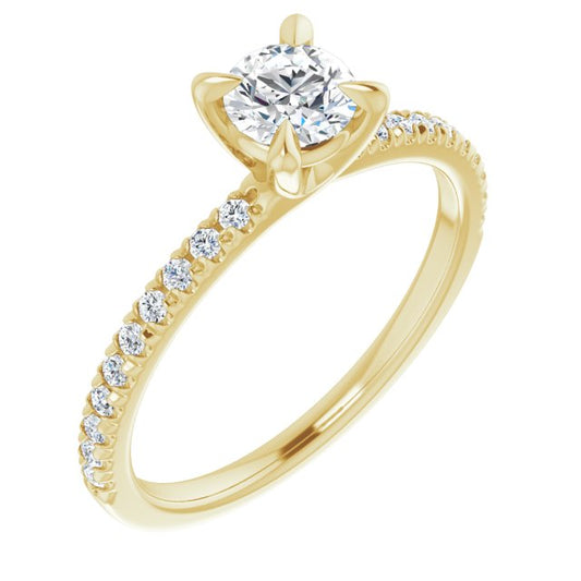French-Set Engagement Ring