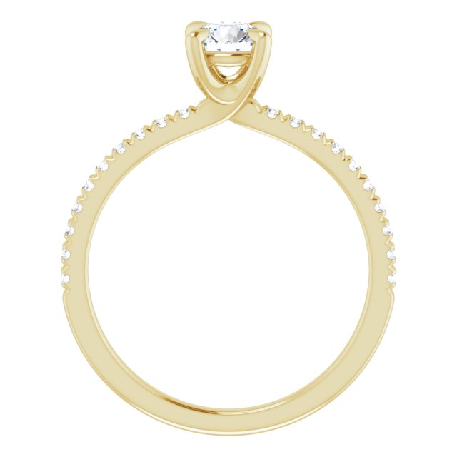French-Set Engagement Ring