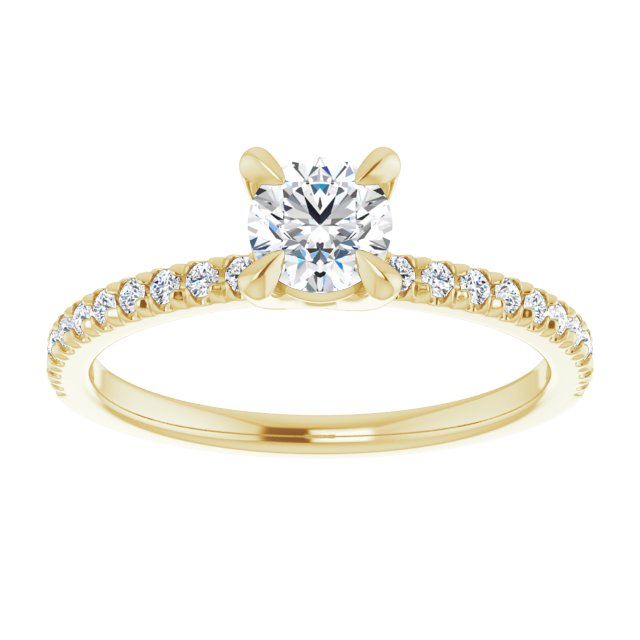 French-Set Engagement Ring