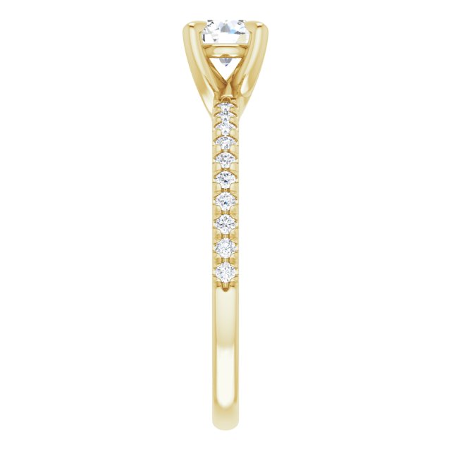 French-Set Engagement Ring