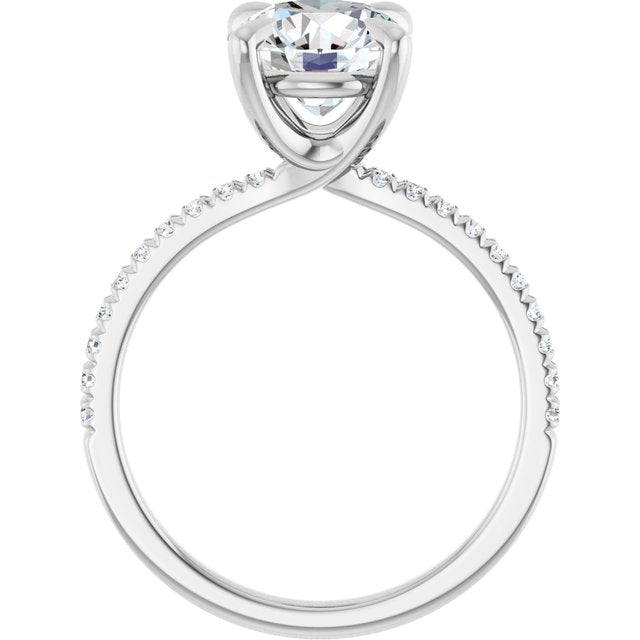 French-Set Engagement Ring