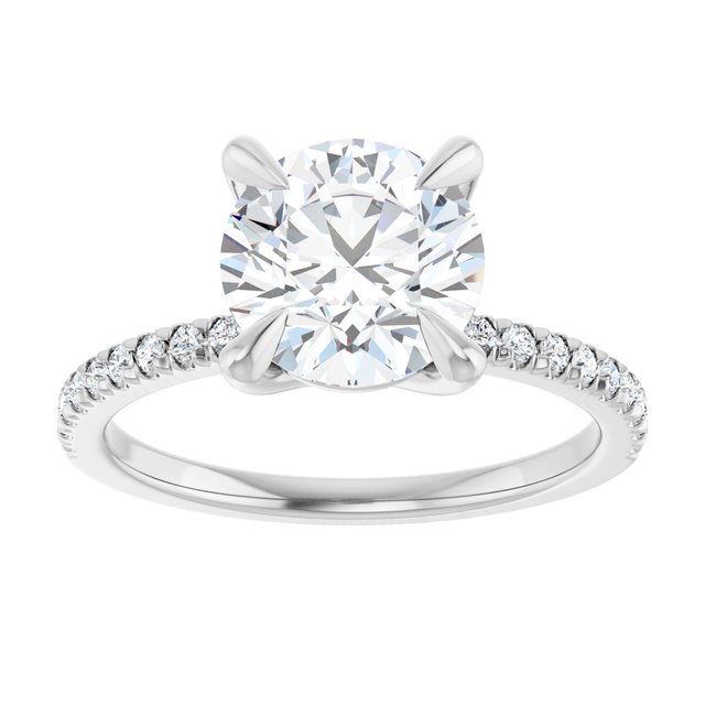 French-Set Engagement Ring