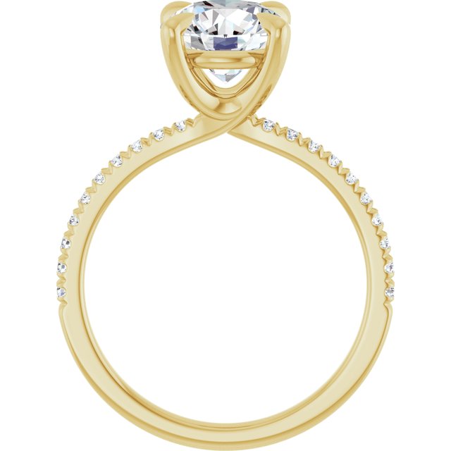French-Set Engagement Ring