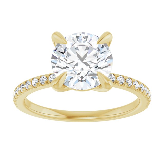 French-Set Engagement Ring