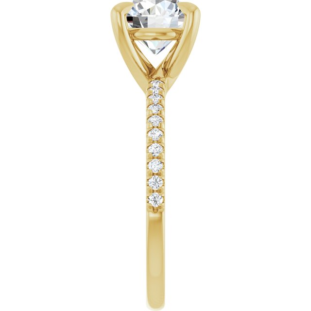 French-Set Engagement Ring