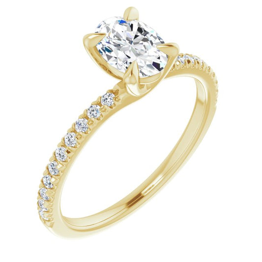 French-Set Engagement Ring