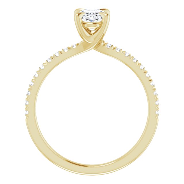 French-Set Engagement Ring
