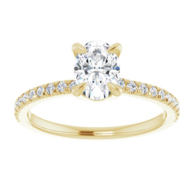French-Set Engagement Ring