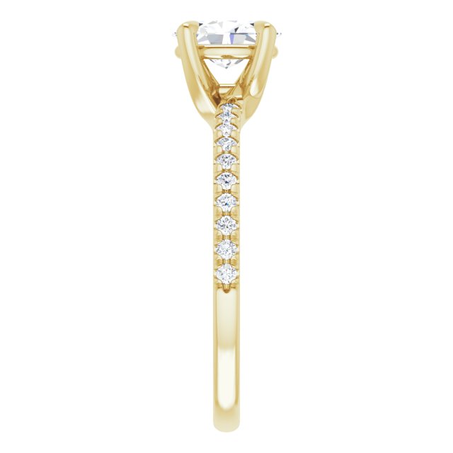 French-Set Engagement Ring