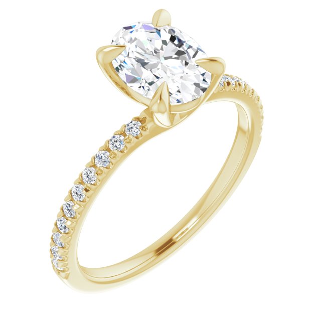 French-Set Engagement Ring