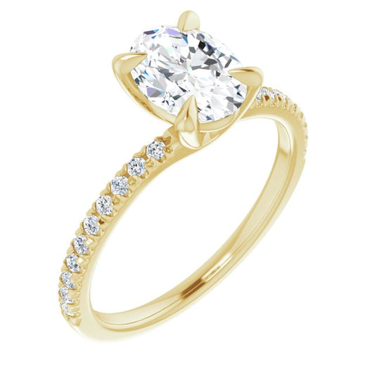 French-Set Engagement Ring