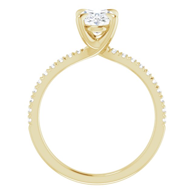 French-Set Engagement Ring