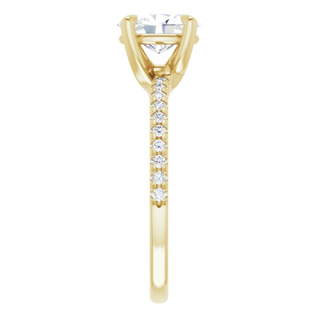 French-Set Engagement Ring