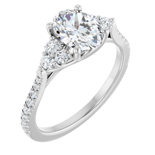 French-Set Engagement Ring