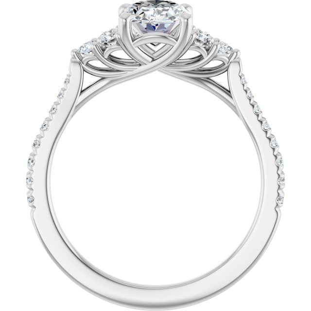 French-Set Engagement Ring