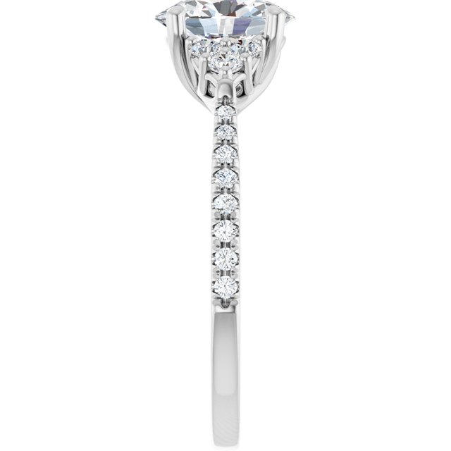 French-Set Engagement Ring