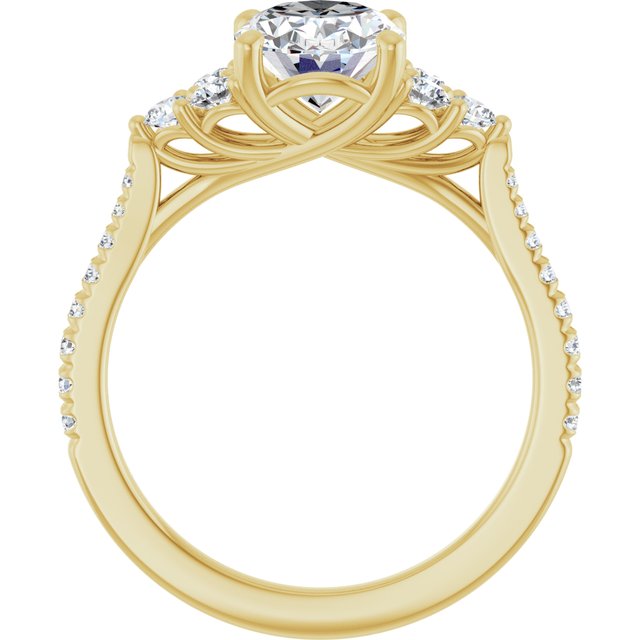 French-Set Engagement Ring