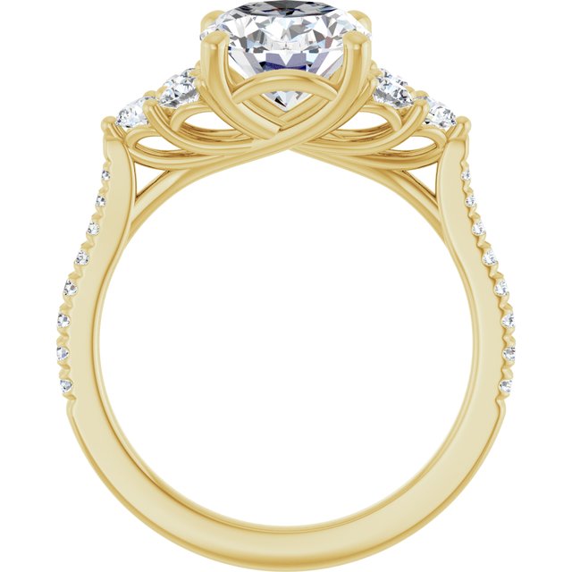 French-Set Engagement Ring