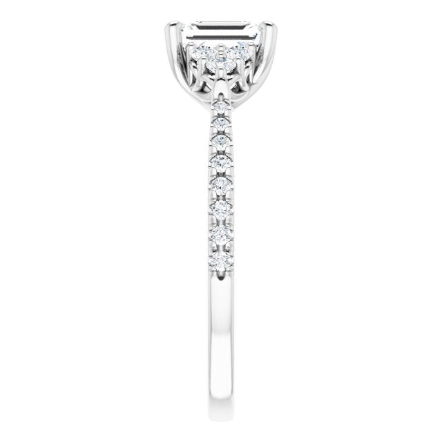 French-Set Engagement Ring