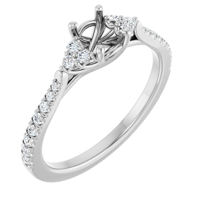 French-Set Engagement Ring