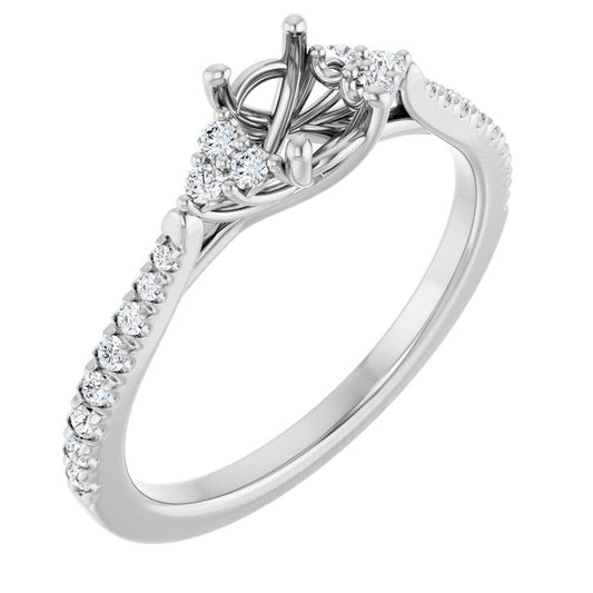 French-Set Engagement Ring