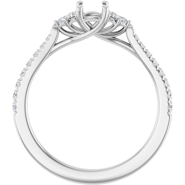 French-Set Engagement Ring