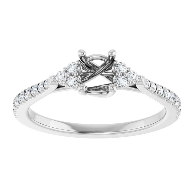 French-Set Engagement Ring