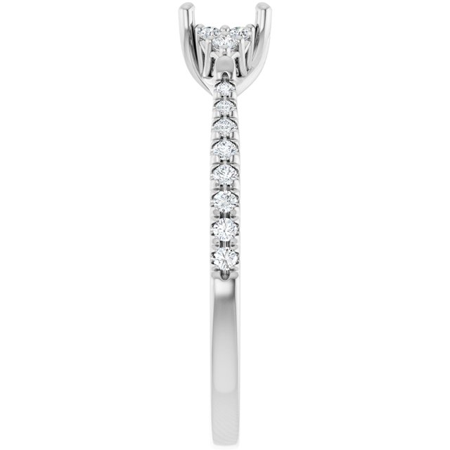 French-Set Engagement Ring