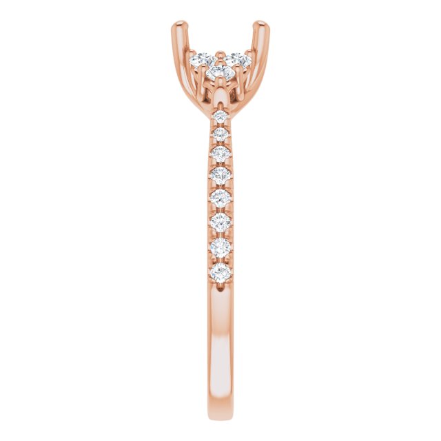 French-Set Engagement Ring