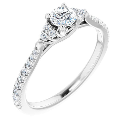 French-Set Engagement Ring