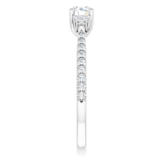 French-Set Engagement Ring