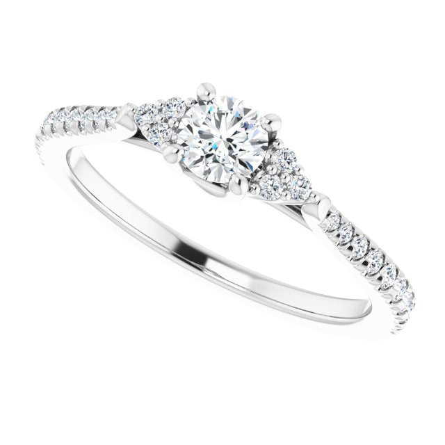 French-Set Engagement Ring
