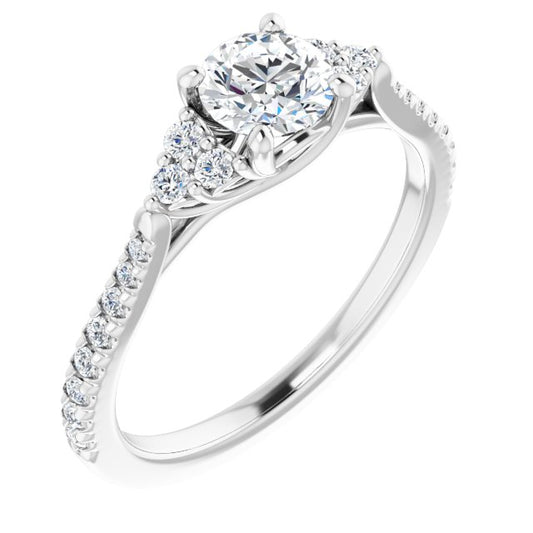 French-Set Engagement Ring