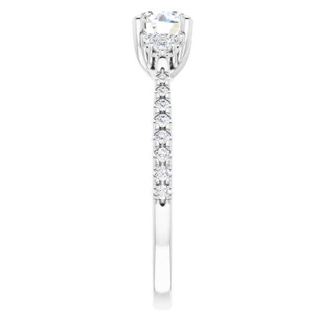 French-Set Engagement Ring