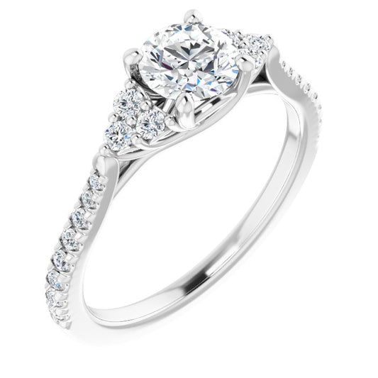 French-Set Engagement Ring