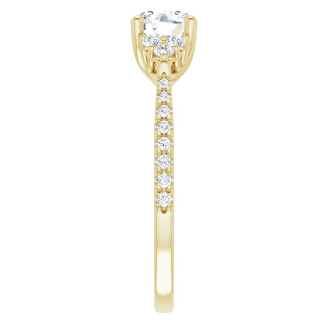 French-Set Engagement Ring