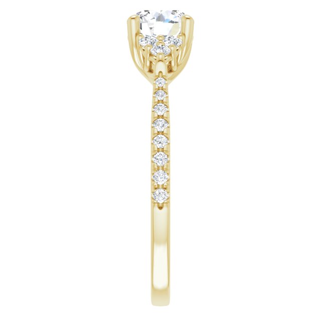 French-Set Engagement Ring